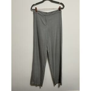 St. John Flat Front Trouser Dress Pants‎ Straight Leg Gray Tweed Size 6 Womens